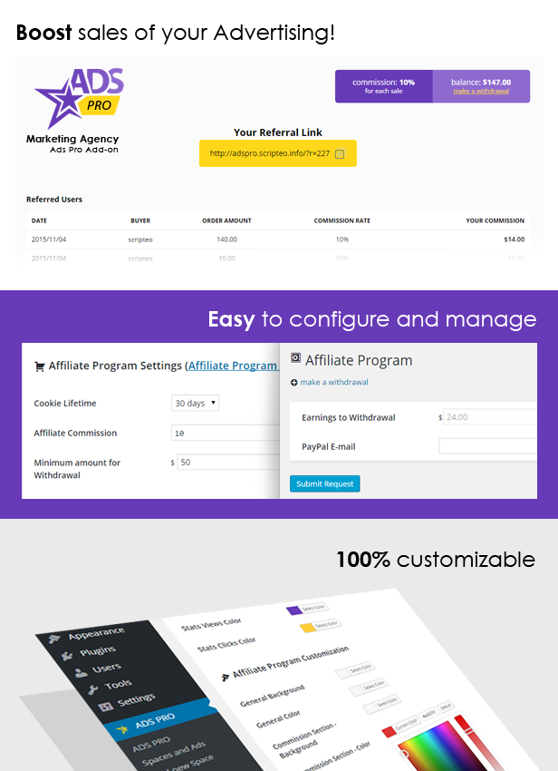 Ads Pro Add-on - WordPress Affiliate Program - 1